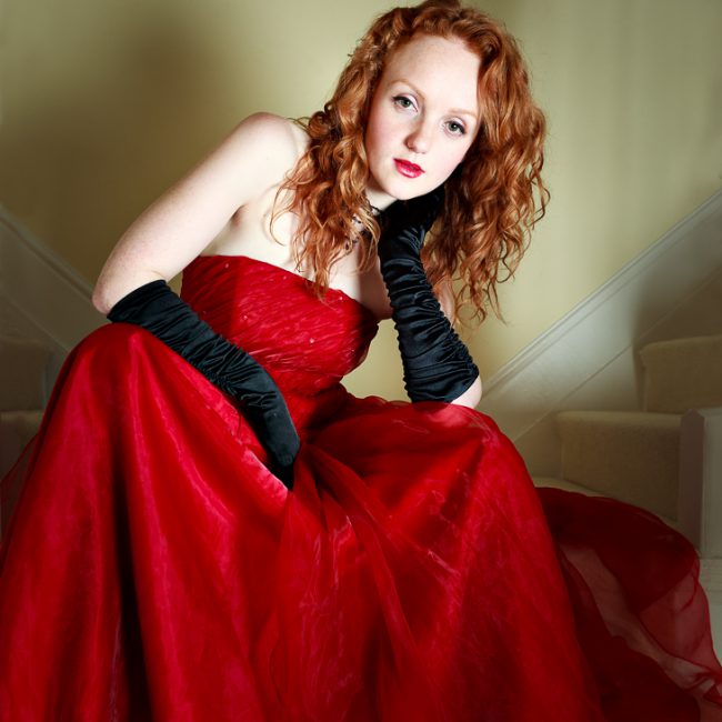 Fashion Photography - Fashion Photographer - red dress and black gloves