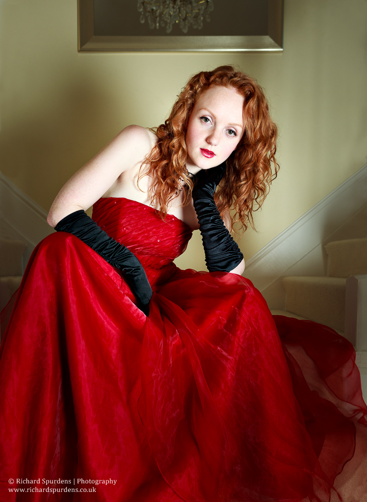 Fashion Photography - Fashion Photographer - red dress and black gloves