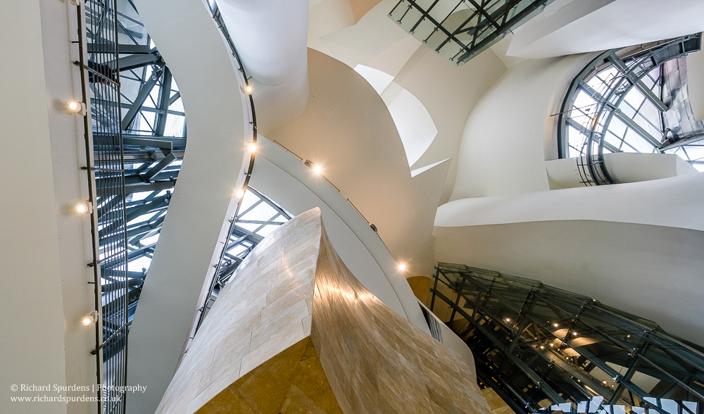 Architecture Photography - Architecture Photographer - glass and steel interior of the guggenheim museum Bilbao