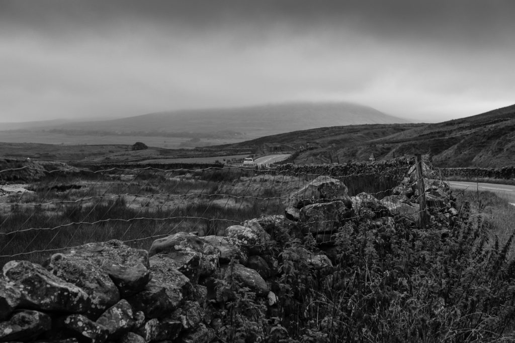 Landscape Photography - Landscape Photographer - dry stone walls lines plus a car