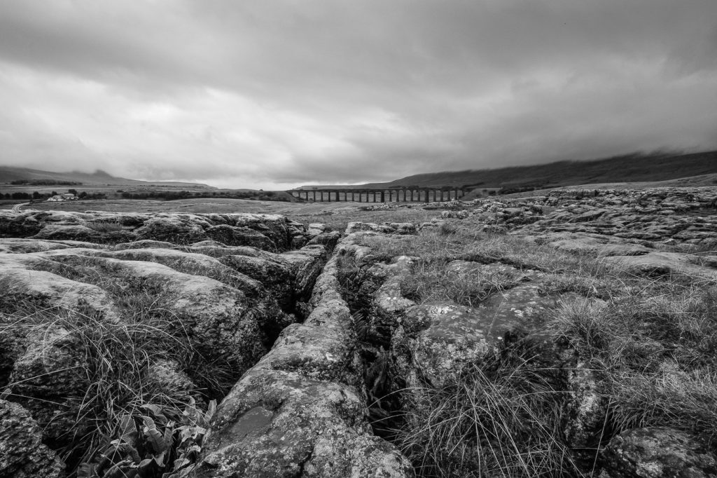Landscape Photography - Landscape Photographer - monochrome view to the ribblehead viaduct