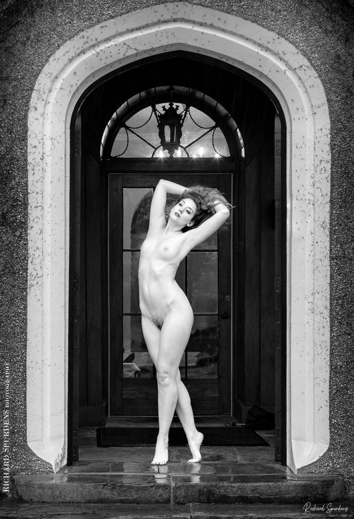 Fine Art Nude Photography - Fine Art Nude Photography - nude figure study standing in a doorway entrance